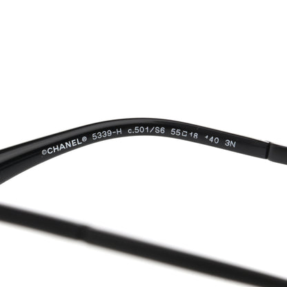 Chanel Acetate Butterfly Winter Pearl Sunglasses 5339-H Black 5 of 7