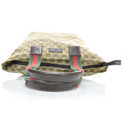 Gucci GG Monogram Large Web Handle Vertical Tote Dark Brown 6 of 10