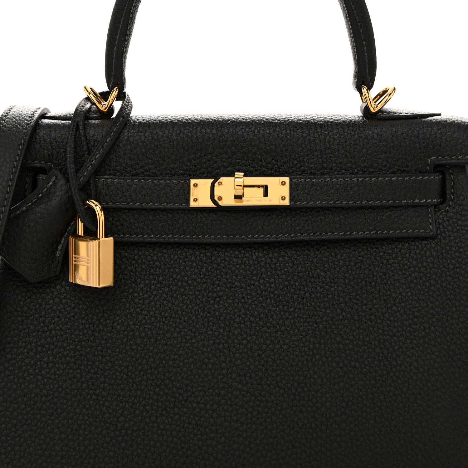 Hermes Togo Horseshoe Kelly Retourne 25 Black 8 of 11