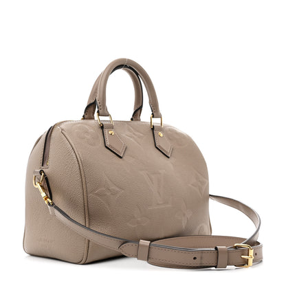Louis Vuitton Empreinte Monogram Giant Speedy Bandouliere 25 Tourterelle 3 of 11