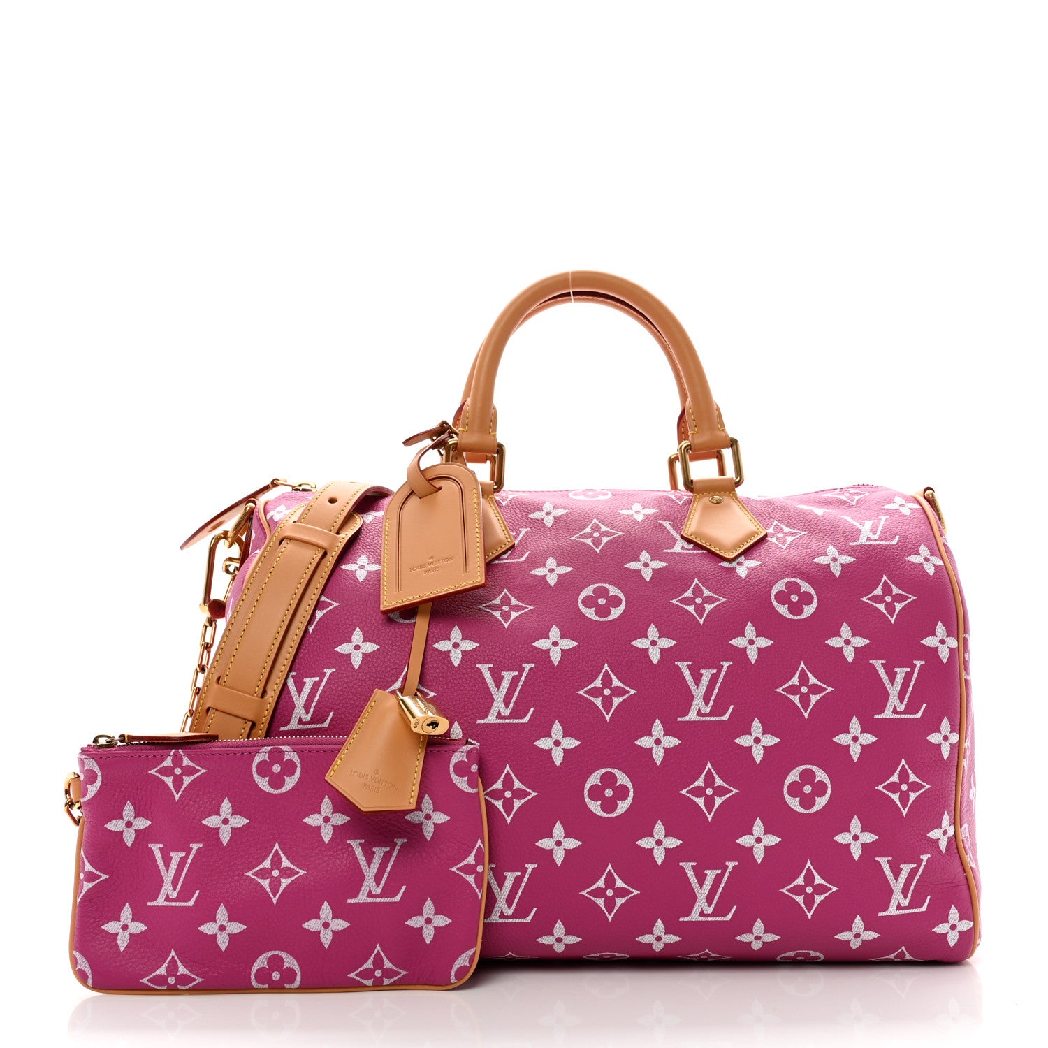 Louis Vuitton Calfskin Monogram Speedy P9 Bandouliere 40 Agate 2 of 9