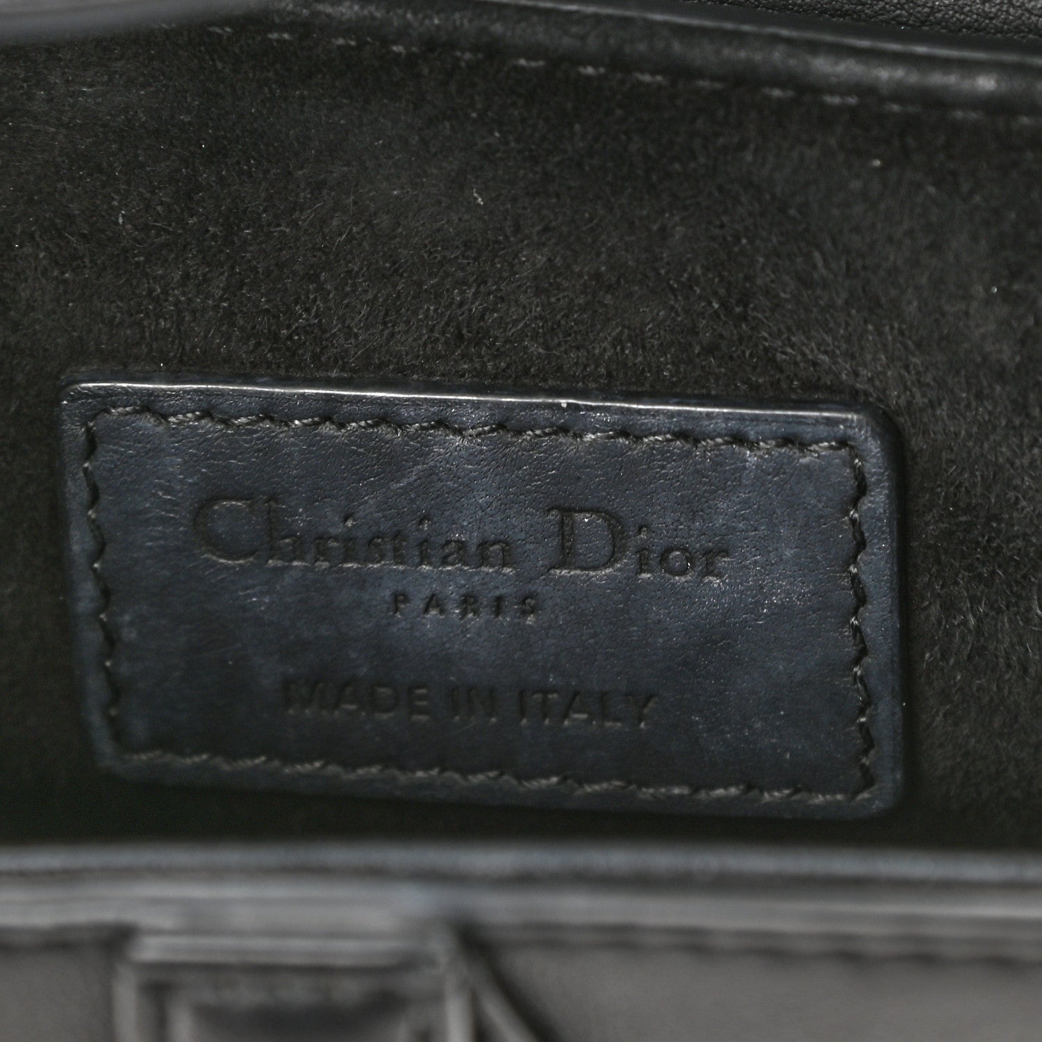 Christian Dior Ultra Matte Calfskin Mini Saddle Bag Black 6 of 9