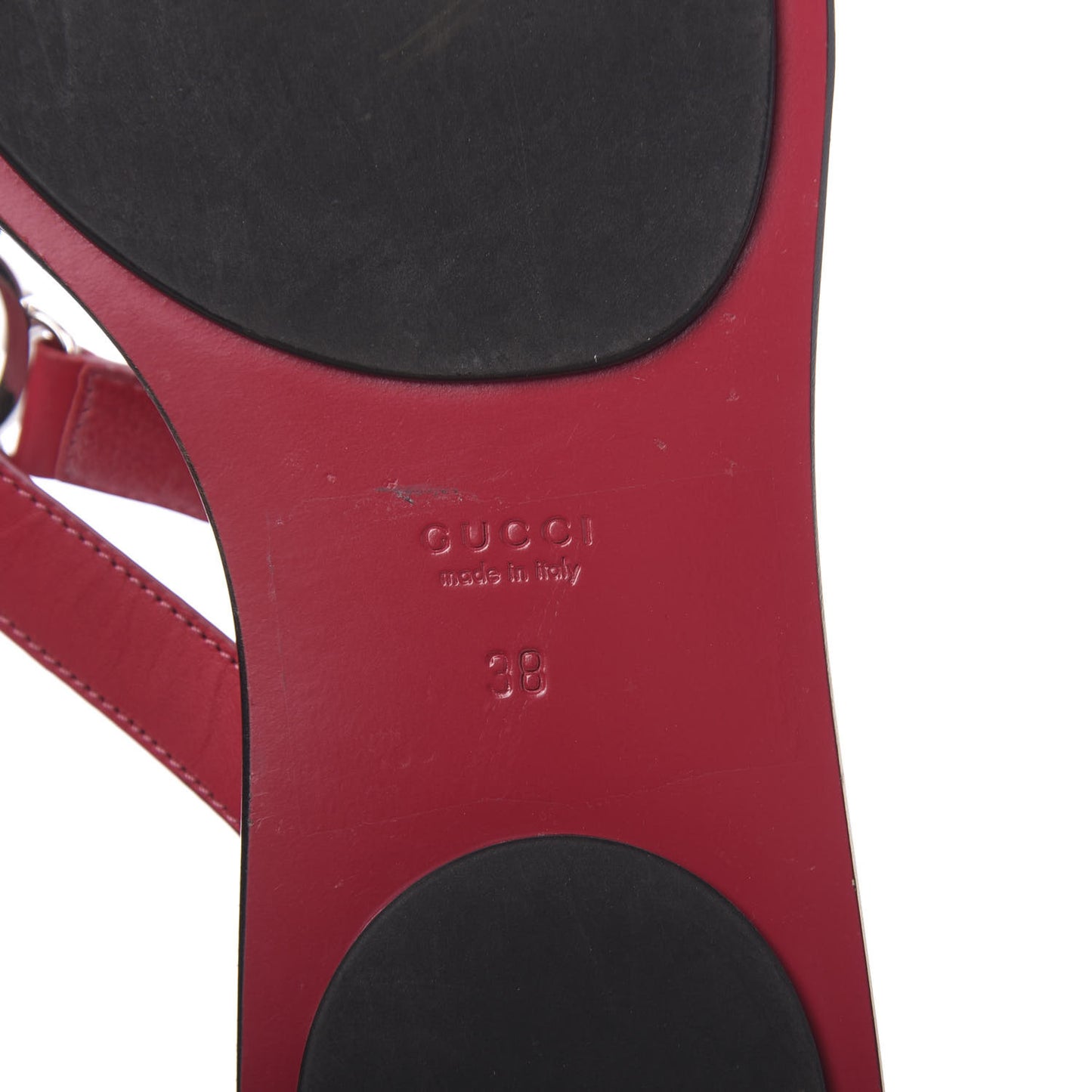 Calfskin GG Thong Sandals 38 Bougainvillea