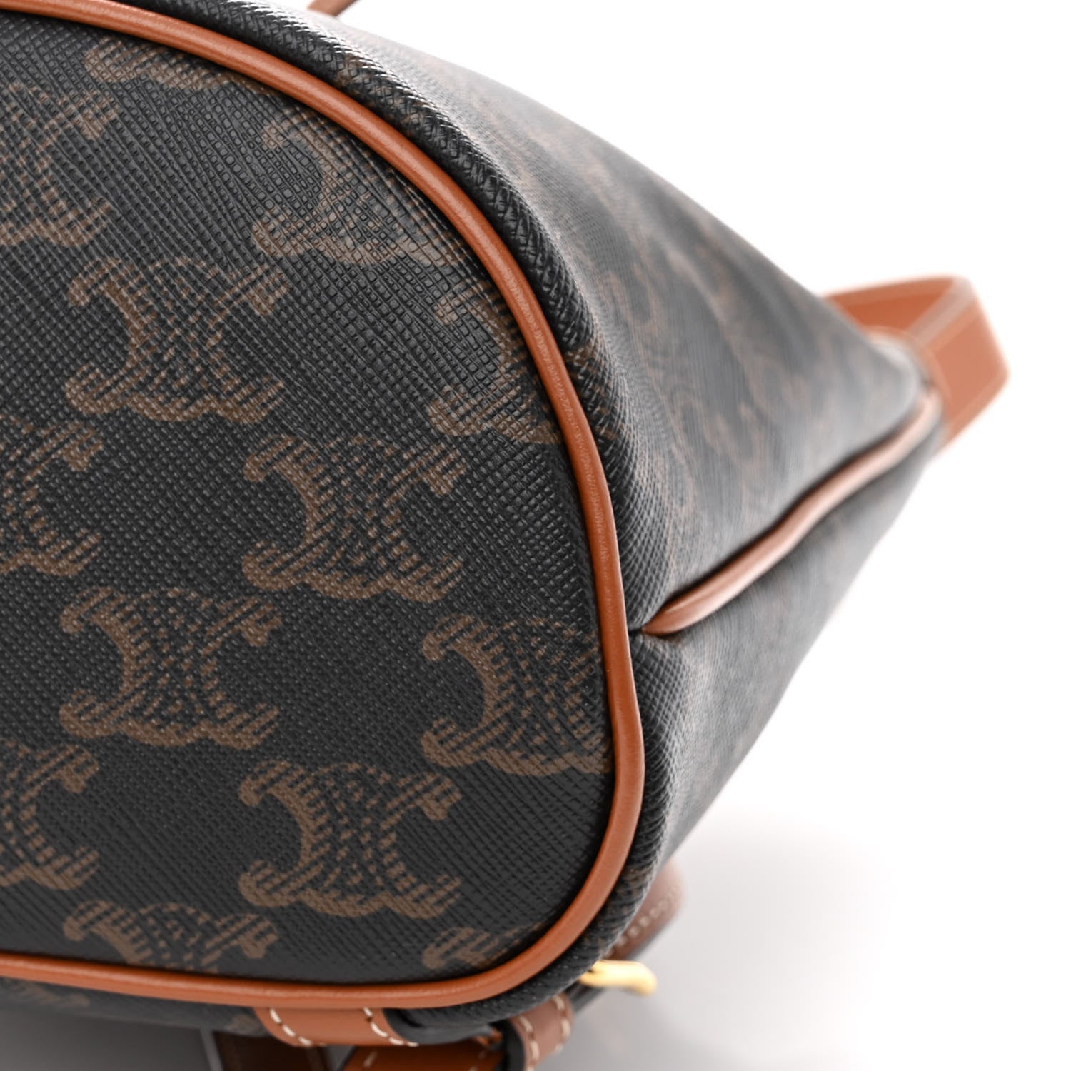 Celine Triomphe Canvas Calfskin Mini Folco Backpack Tan 8 of 9