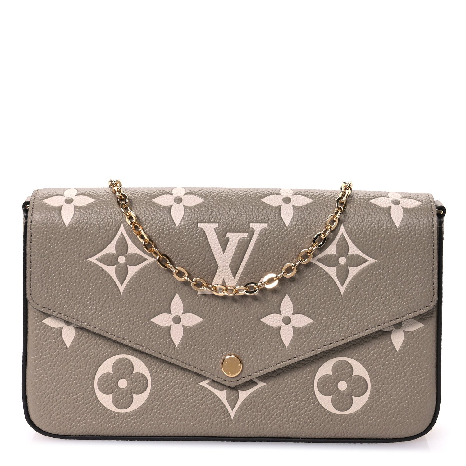 Louis Vuitton Empreinte Monogram Giant Felicie Pochette Tourterelle Creme 1 of 10