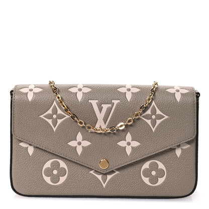 Louis Vuitton Empreinte Monogram Giant Felicie Pochette Tourterelle Creme 1 of 10