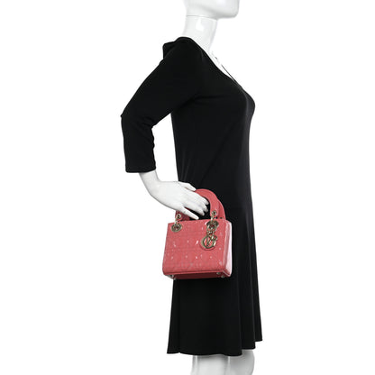 Christian Dior Patent Cannage Mini Lady Dior Pink 2 of 15