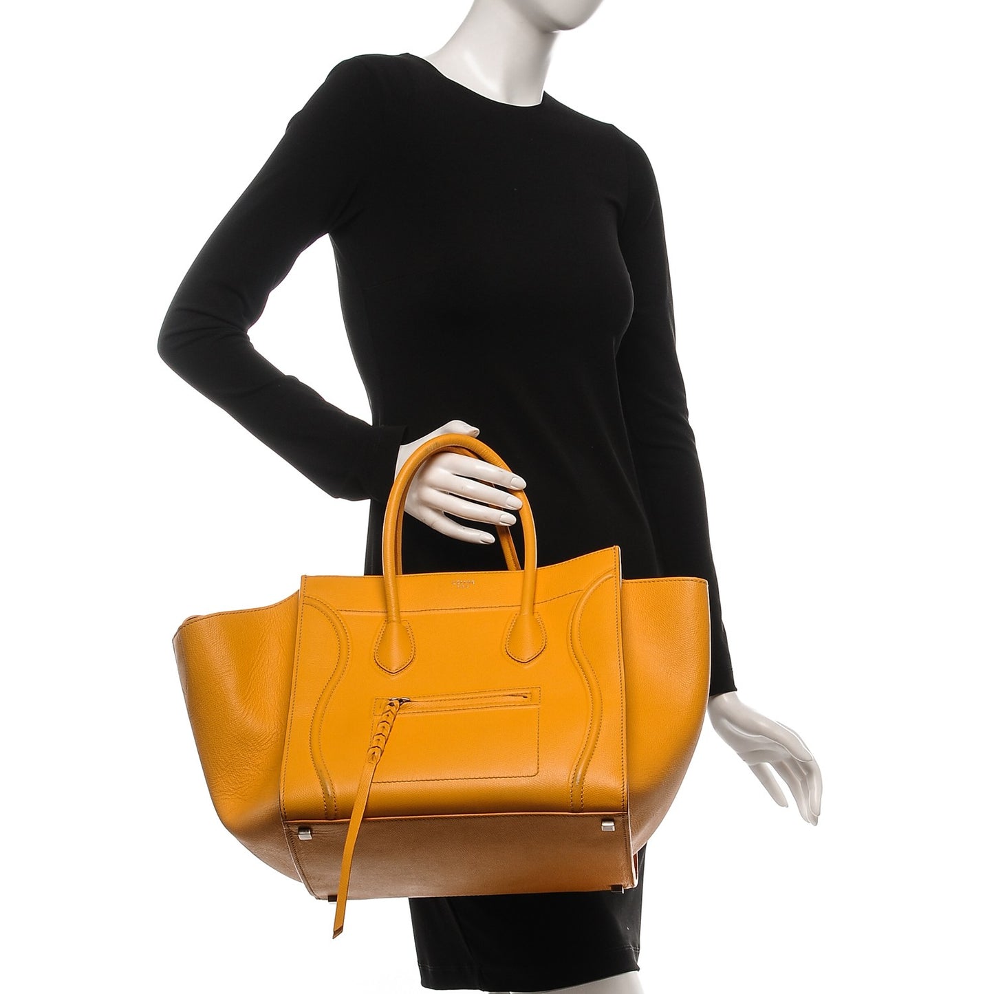 Grained Calfskin Medium Phantom Luggage Yellow
