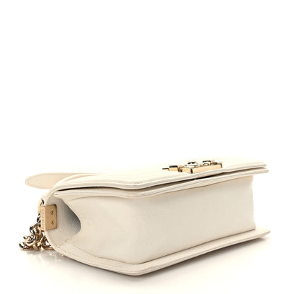 Chanel Caviar Chevron Quilted Small Boy Flap White 4 of 9