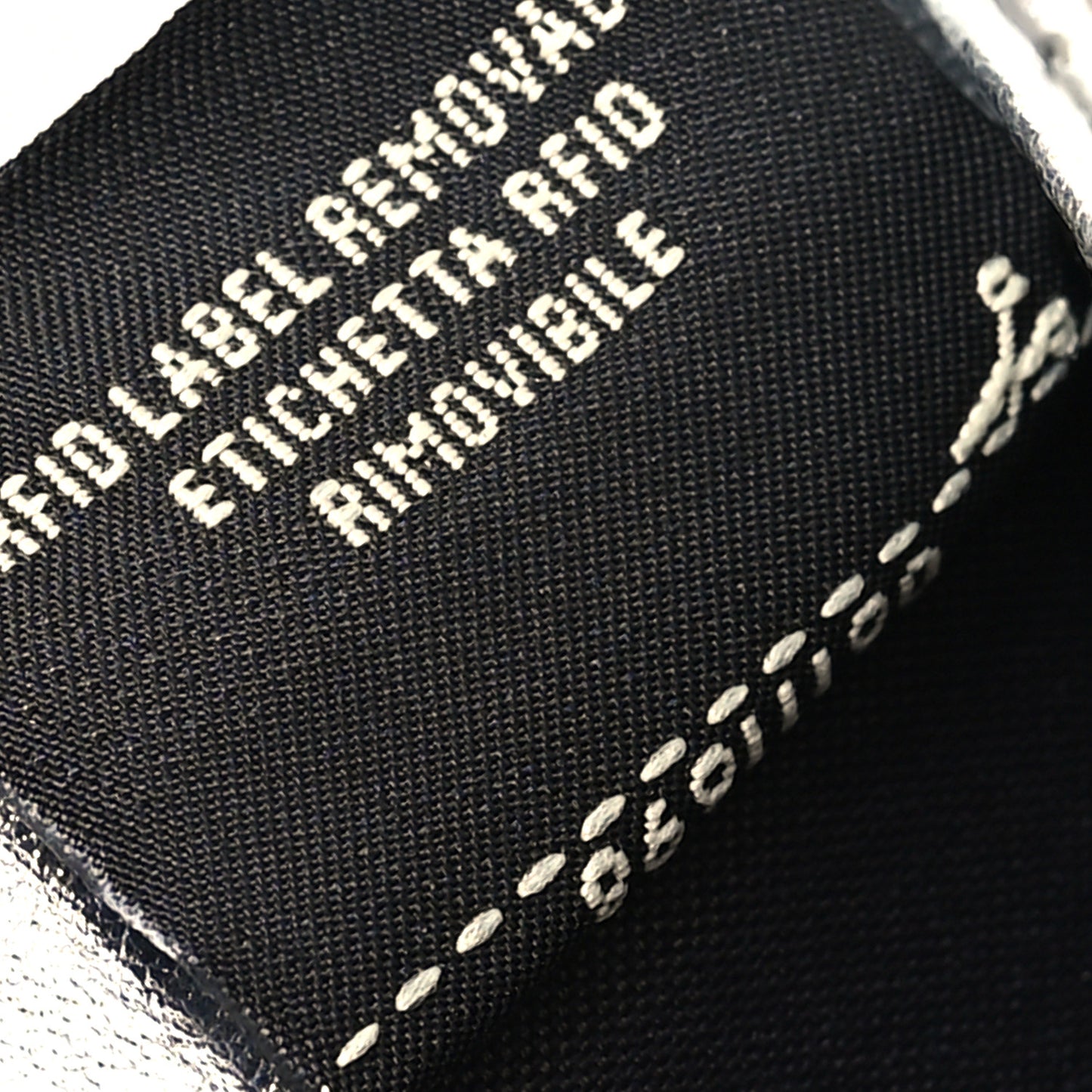 Vitello Soft Catalan Mirror F is Fendi Bi-Color FF 1974 Embossed Micro Tri-Fold Envelope Wallet Maya Black Argento