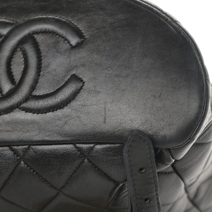Chanel Lambskin Quilted Drawstring Backpack Black 12 of 14