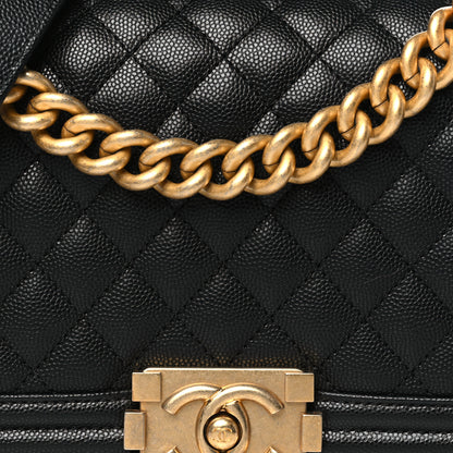 Chanel Caviar Quilted Medium Boy Flap Black 8 of 10
