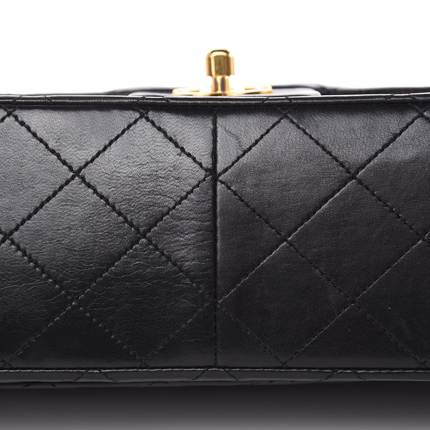 Chanel Lambskin Quilted Medium Single Flap Black 12 of 15