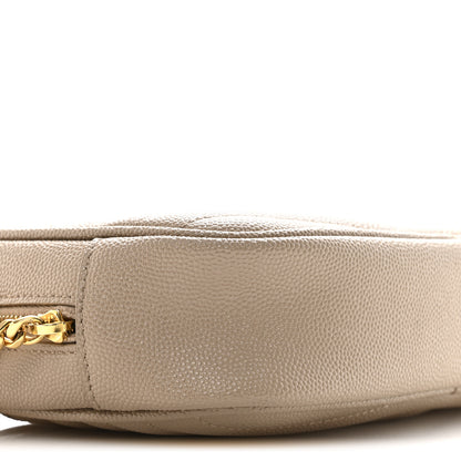 Saint Laurent Grain De Poudre Matelasse Monogram Mini Lou Camera Bag Dark Beige 9 of 12