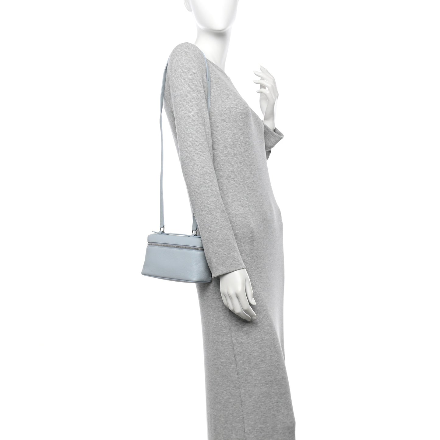 Grained Calfskin L19 Extra Pocket Pouch Minty Breeze