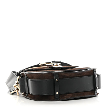 Chloe Calfskin Suede Small Tess Bag Chocolate Brown 4 of 14