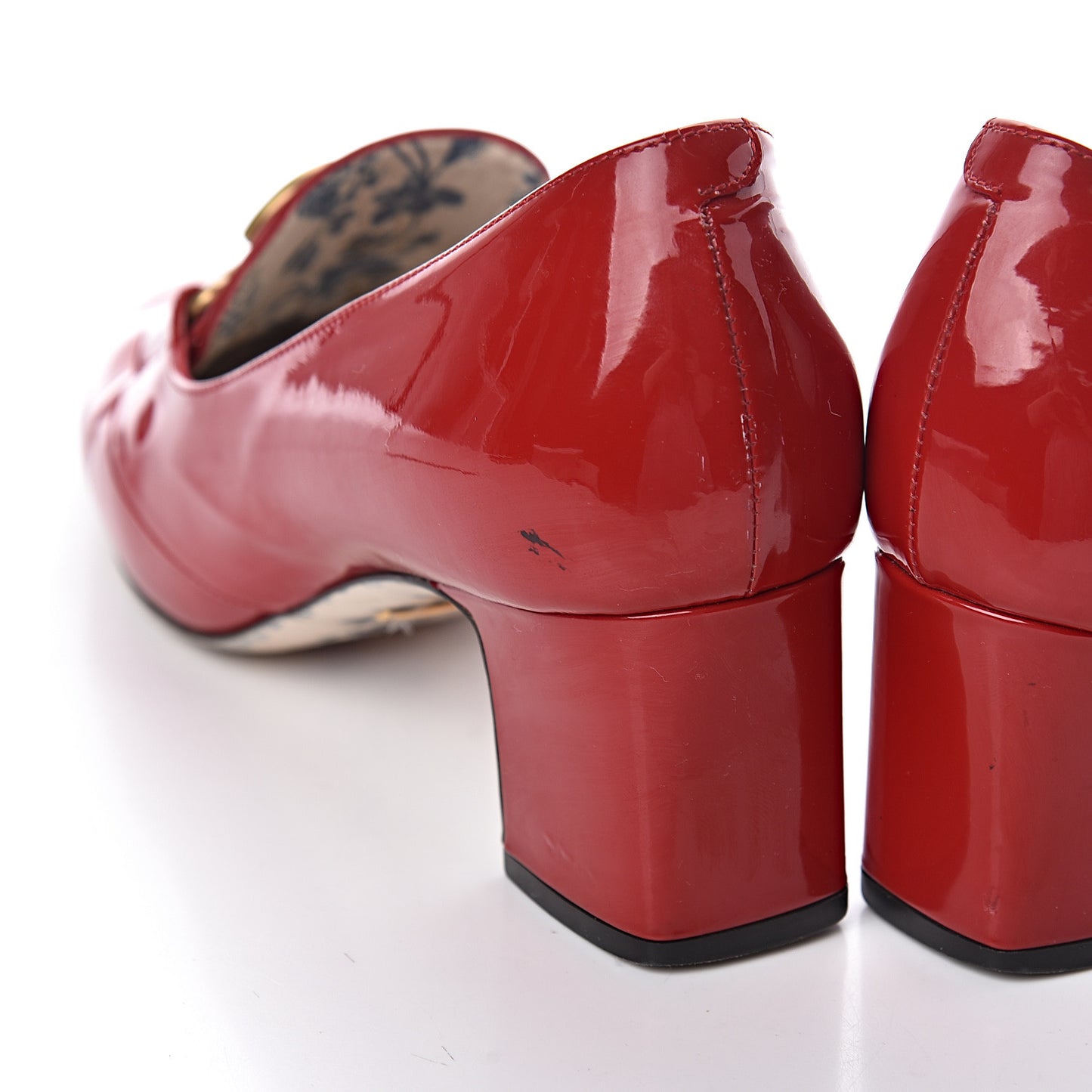 Vernice GG Victoire 55mm Loafer Pumps 39 Hibiscus Red