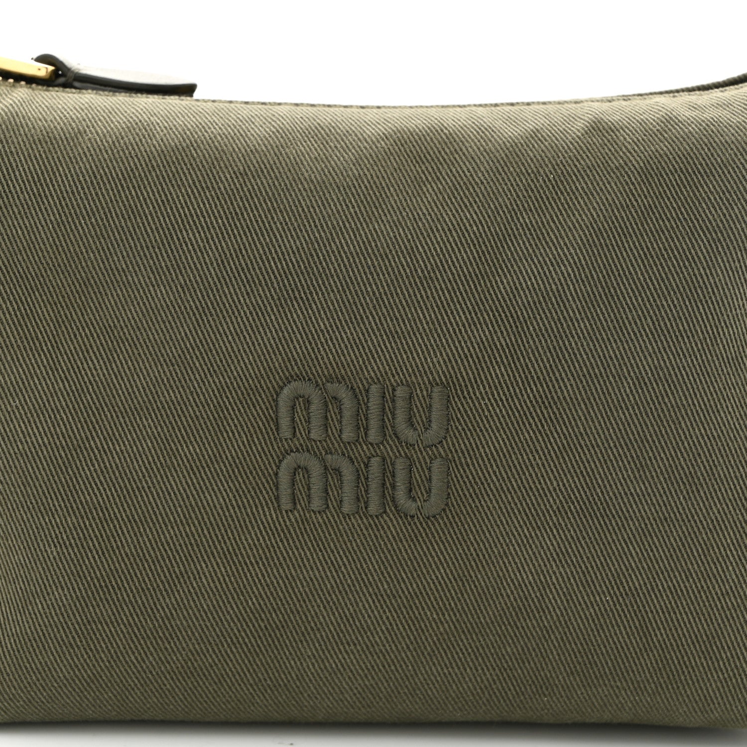 Miu Miu Canvas Gabardine Pouch Green 7 of 10