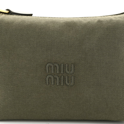 Miu Miu Canvas Gabardine Pouch Green 7 of 10