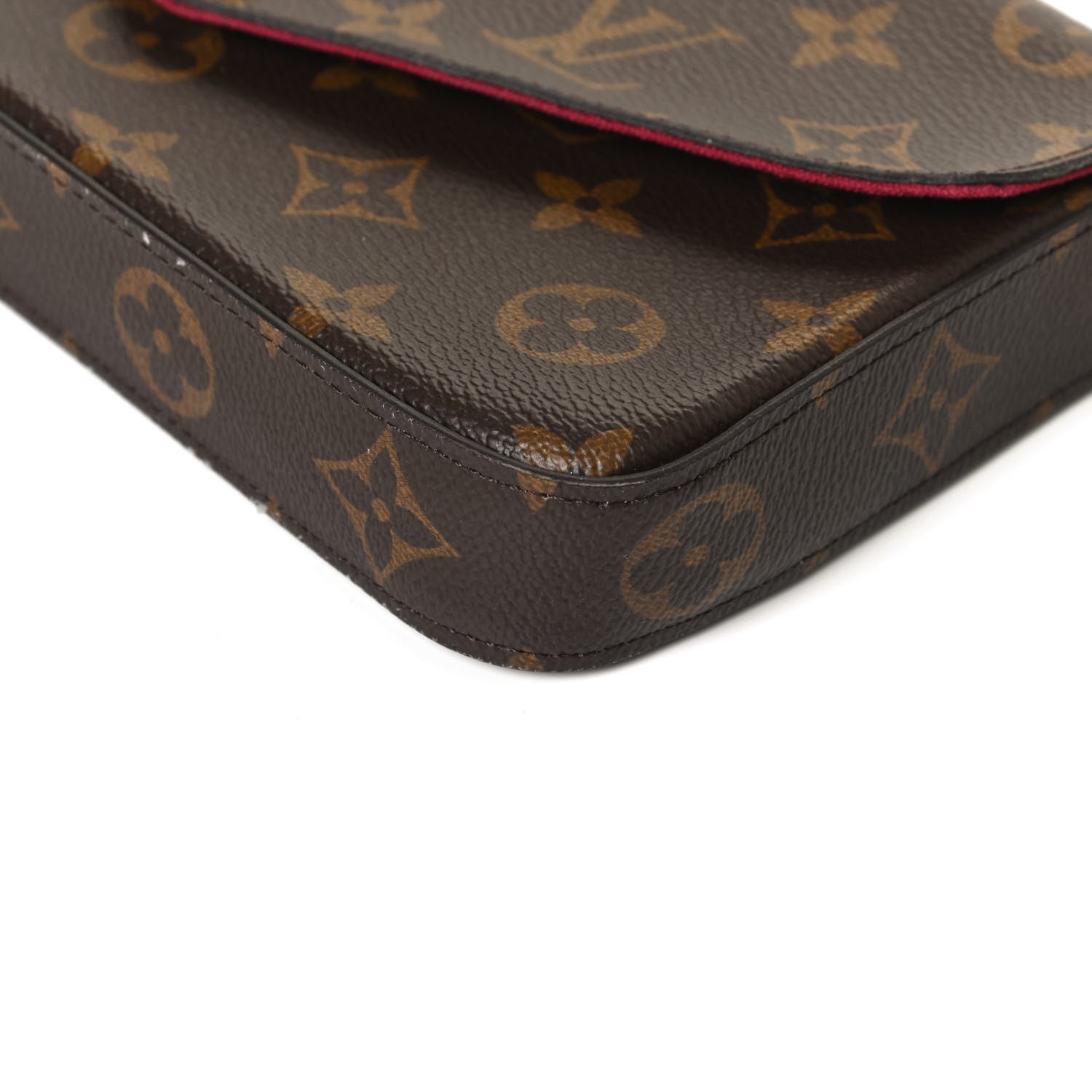 Louis Vuitton Monogram Pochette Felicie Chain Wallet Fuchsia 10 of 14