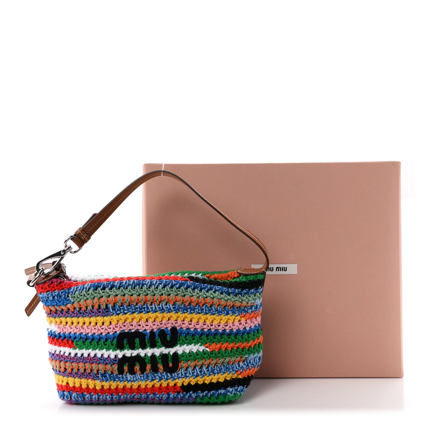 Miu Miu Fabric Crochet Pouch Multicolor 11 of 11