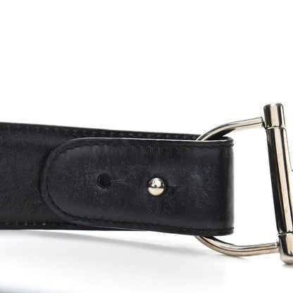 Gucci Calfskin Horsebit Selleria Belt 75 30 Black 6 of 6