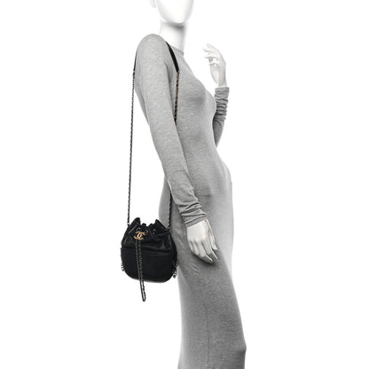 Chanel Calfskin Quilted Small Gabrielle Bucket Black 2 of 10