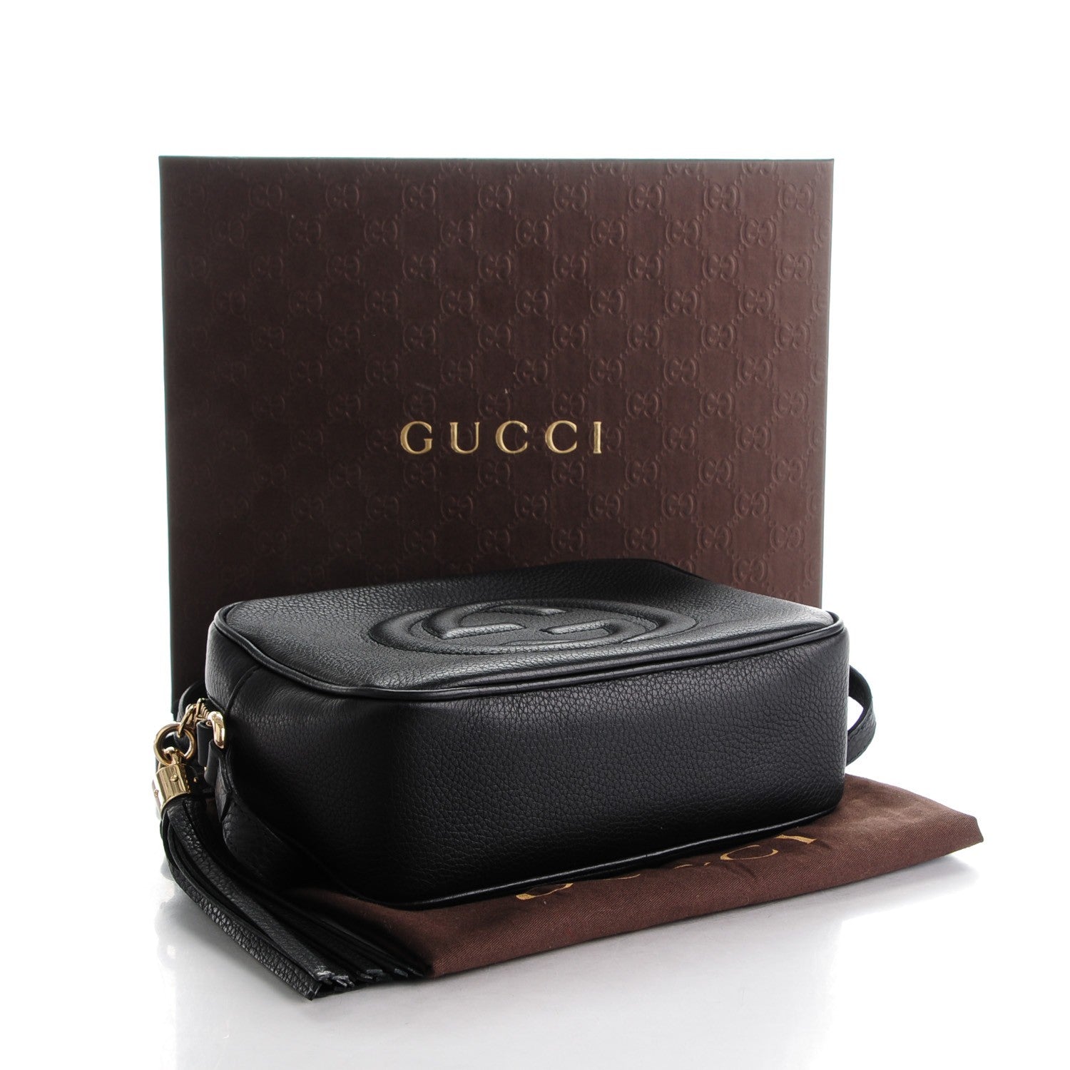 Gucci Pebbled Calfskin Small Soho Disco Bag Black 4 of 7
