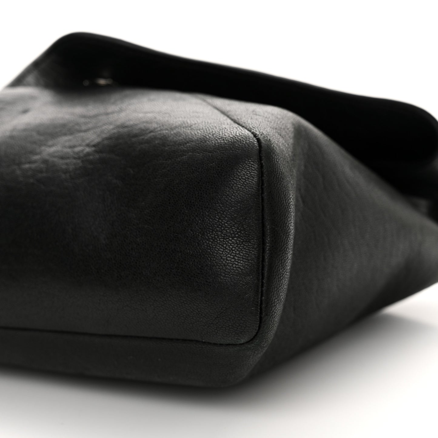 Lambskin Monogram Large Pouch On Strap Black