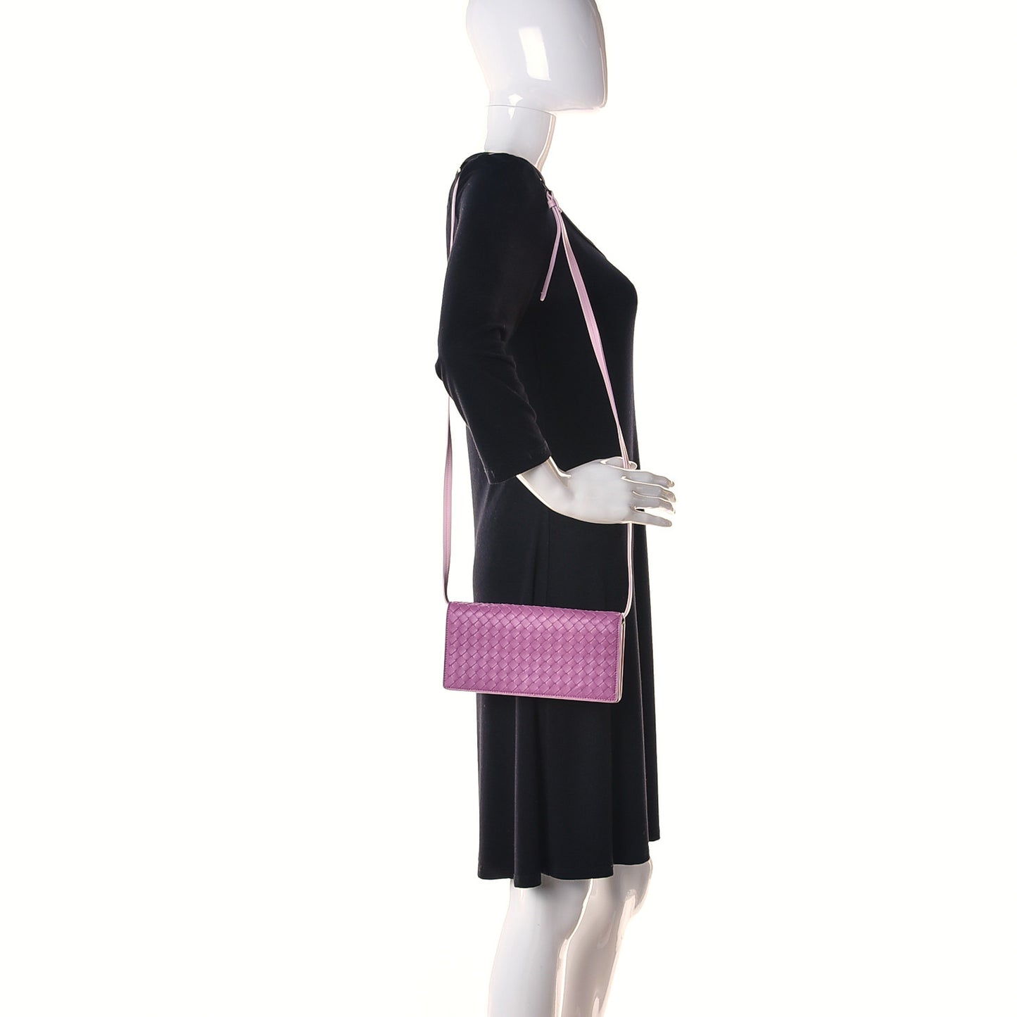 Nappa Intrecciato Continental Wallet With Strap Twilight