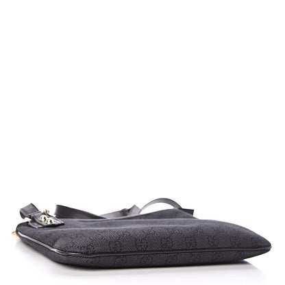 Gucci Monogram Flat Messenger Bag Black 4 of 11