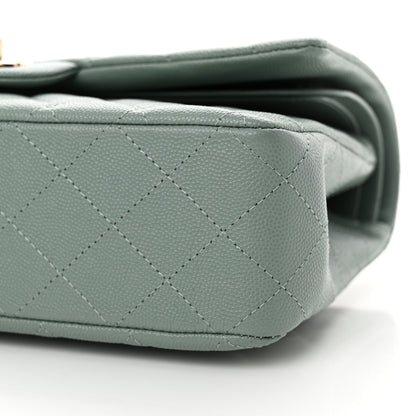 Chanel Caviar Quilted Medium Double Flap Dark Green 10 of 11