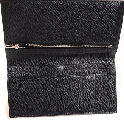 Hermes Epsom Bearn Gusset Wallet Black 6 of 12