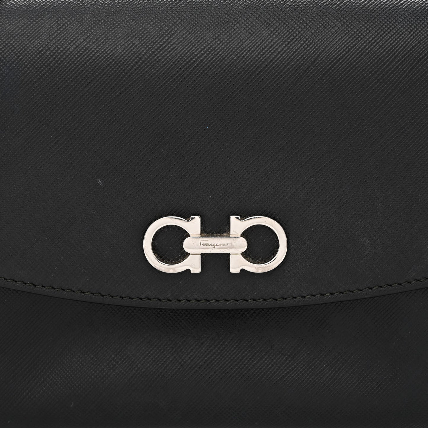 Saffiano Sandrine Shoulder Bag Black