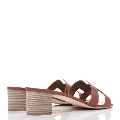 Hermes Calfskin Oasis Sandals 41 Gold 4 of 10