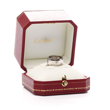 Cartier 18K White Gold 8mm Happy Birthday Band Ring 45 3.25 5 of 5