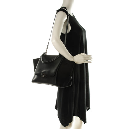Celine Drummed Calfskin Suede Medium Trapeze Black 2 of 9