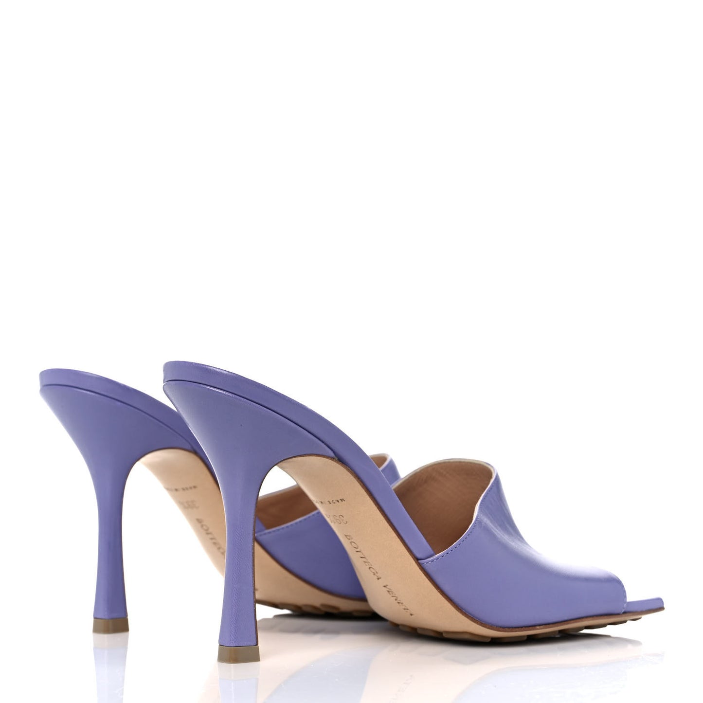 Lambskin Stretch Mule Sandals 39 Lavender