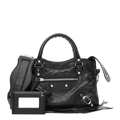 Balenciaga Agneau Classic Silver Hardware Mini City Black 1 of 9