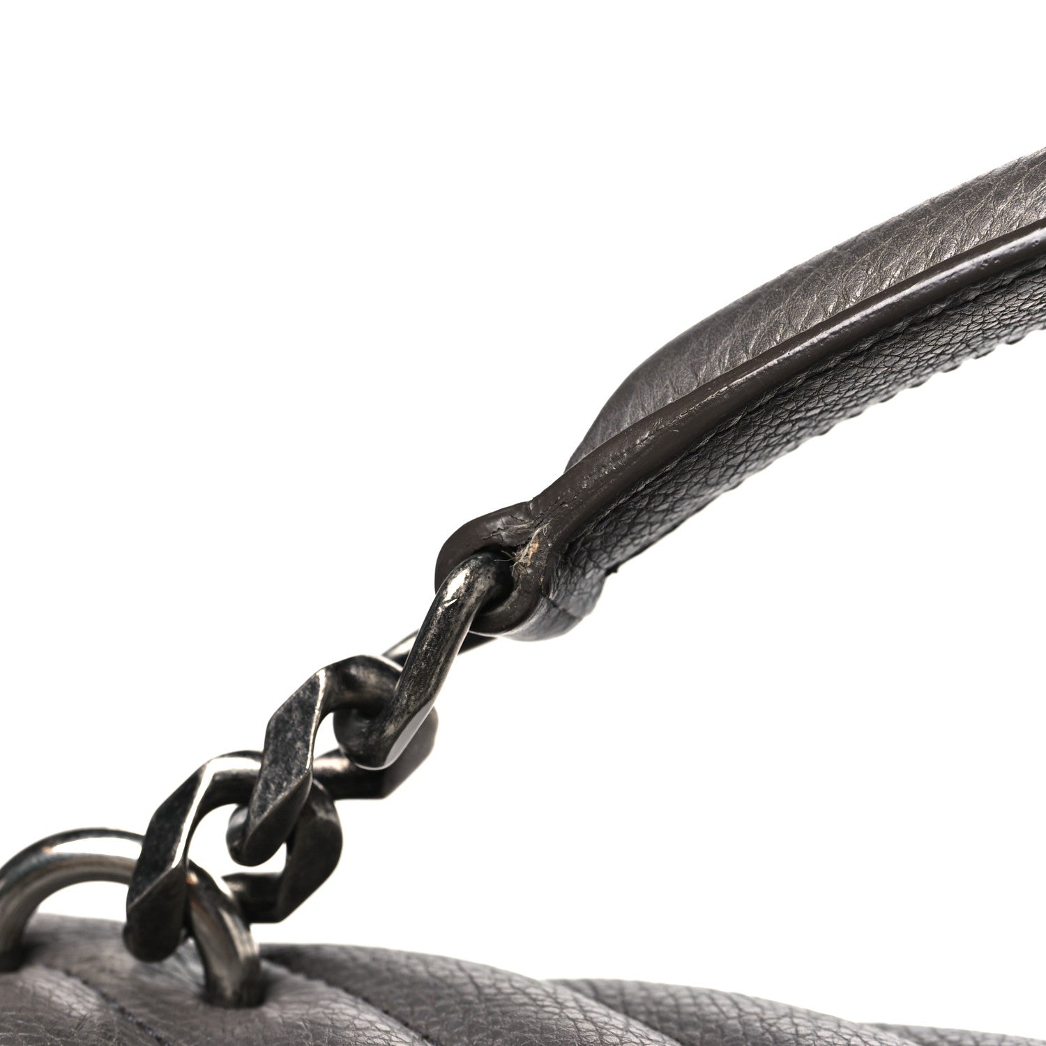 Saint Laurent Sheepskin Matelasse Chevron Monogram Large College Satchel Dark Anthracite 12 of 13