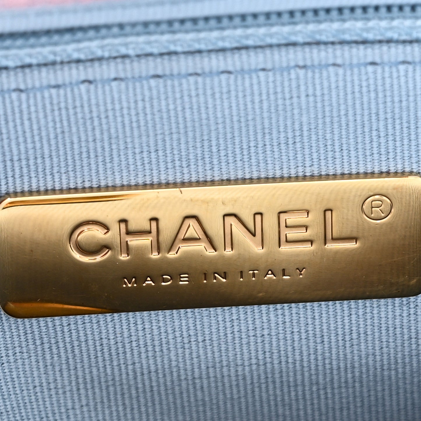 Denim Quilted Medium Chanel 19 Flap Blue Pink