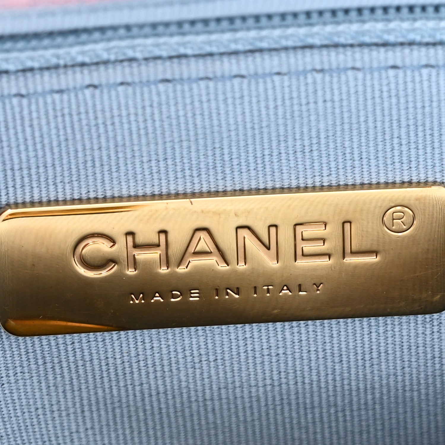 Chanel Denim Quilted Medium Chanel 19 Flap Blue Pink 6 of 10