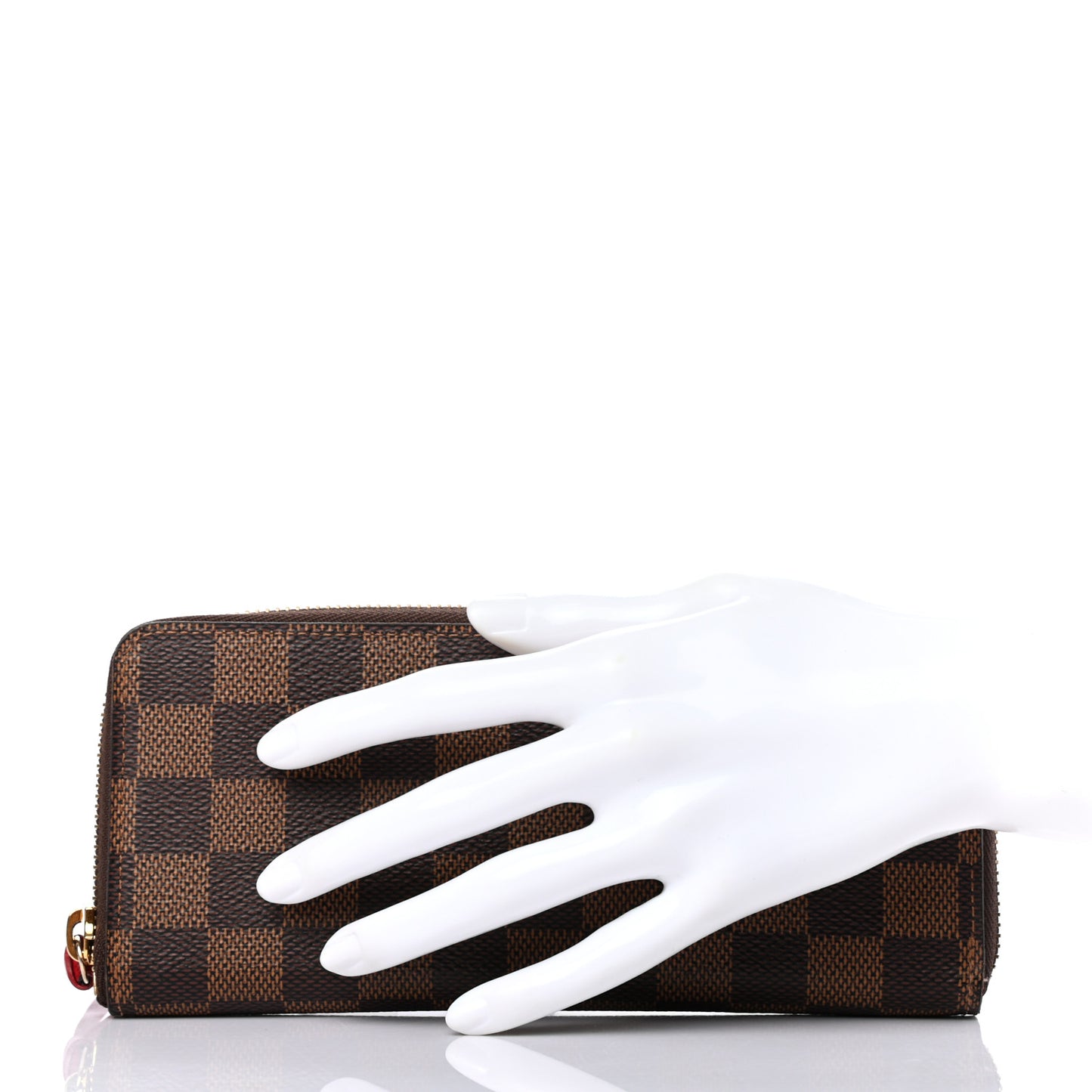 Damier Ebene Clemence Wallet Cherry