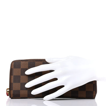 Louis Vuitton Damier Ebene Clemence Wallet Cherry 2 of 8
