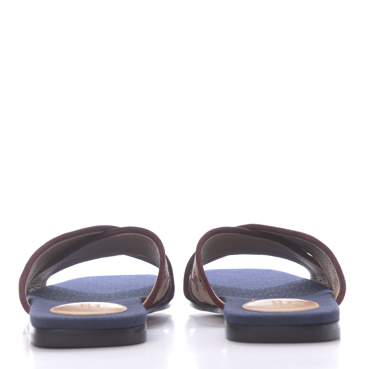 Gucci Canvas GG Monogram Womens Criss Cross Slide Sandals 37 Sahara Rubino Chardonnay 5 of 11