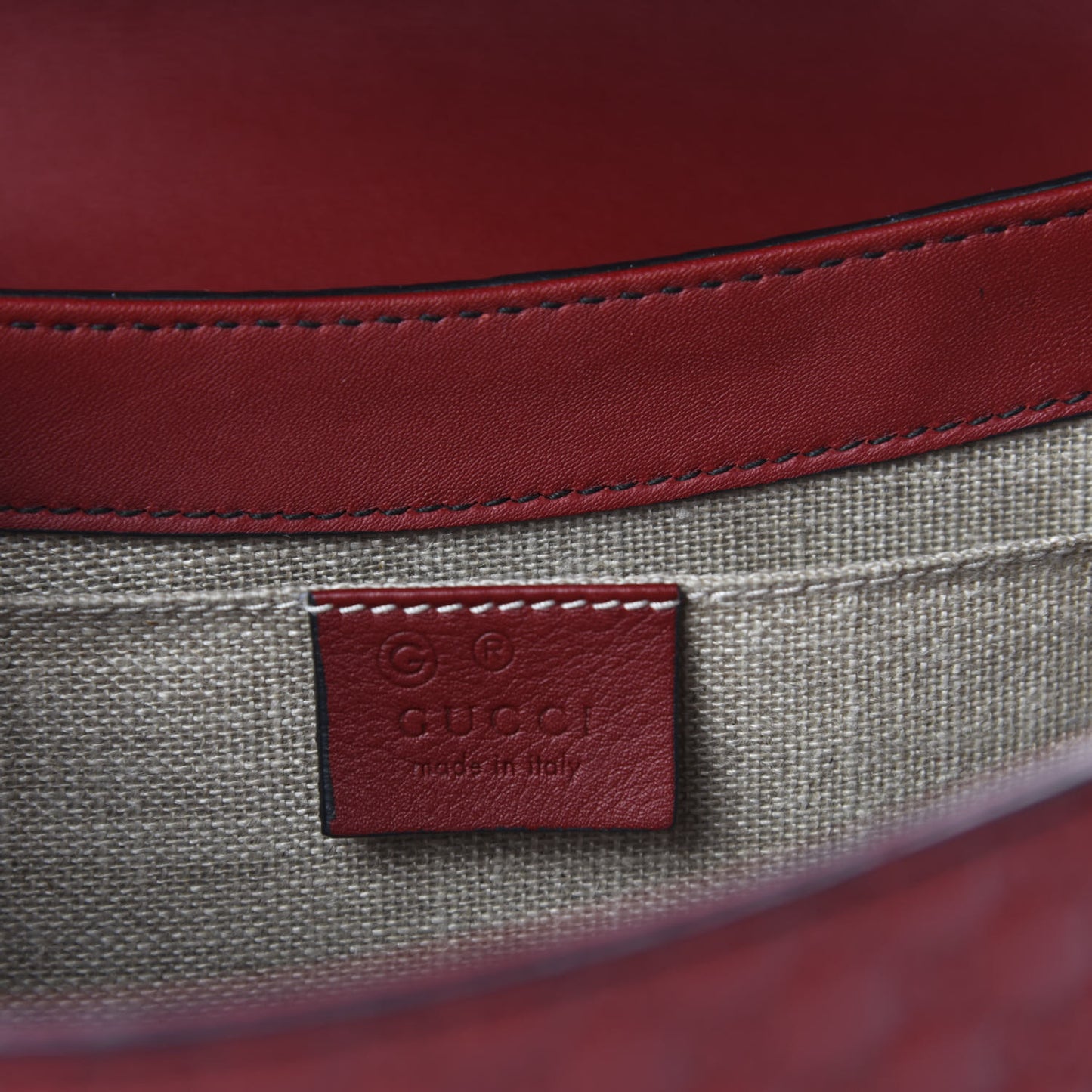 Microguccissima Medium Emily Chain Shoulder Bag Red