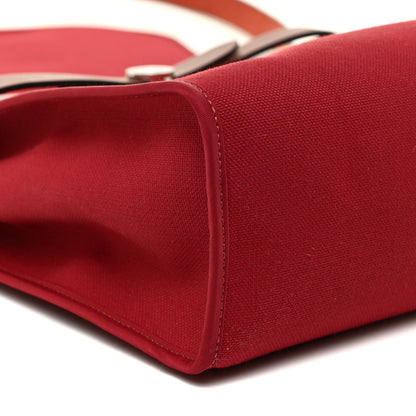 Hermes Military Toile Vache Hunter Herbag Zip 31 PM Rouge Grenat 9 of 15