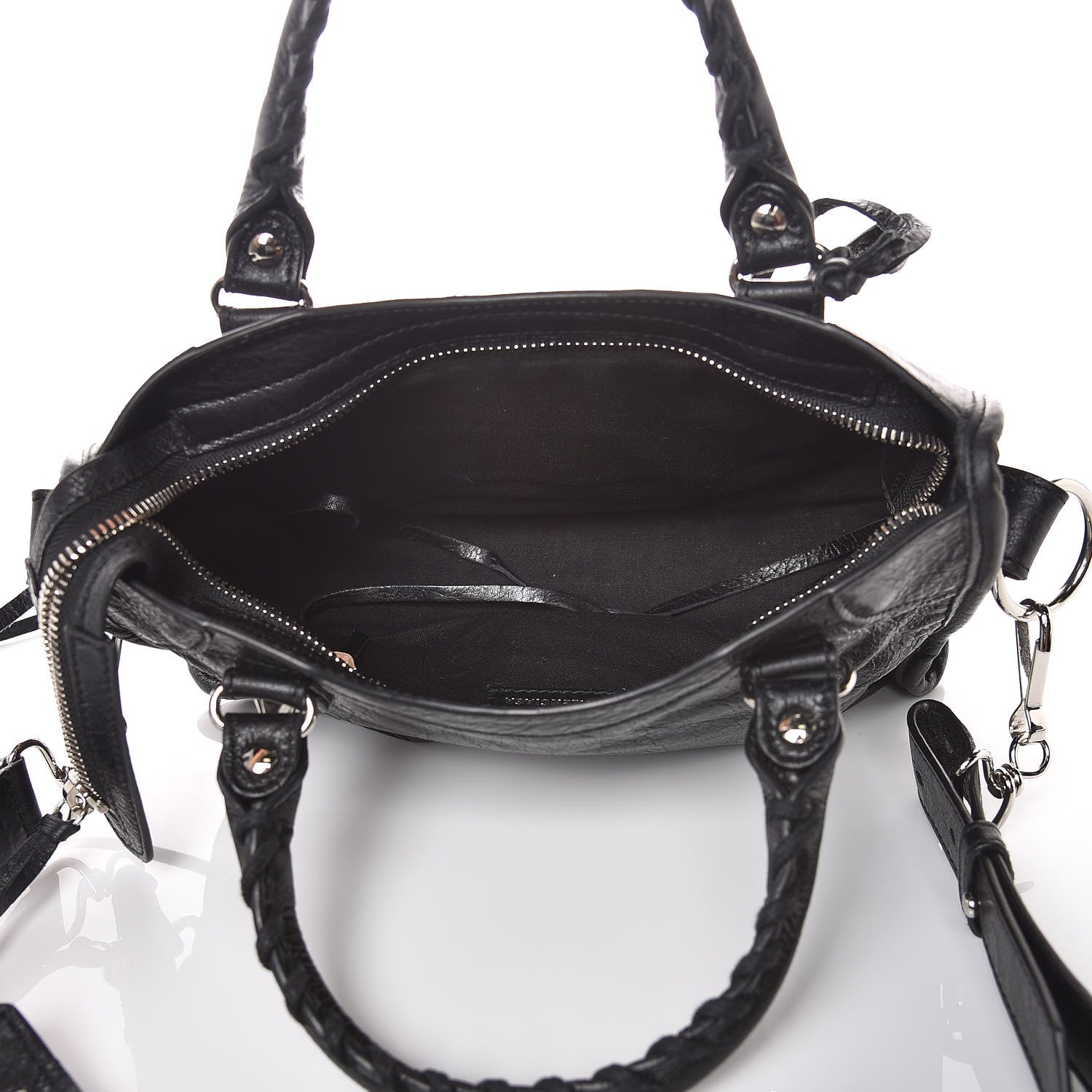 Balenciaga Agneau Classic Silver Hardware Mini City Black 7 of 10