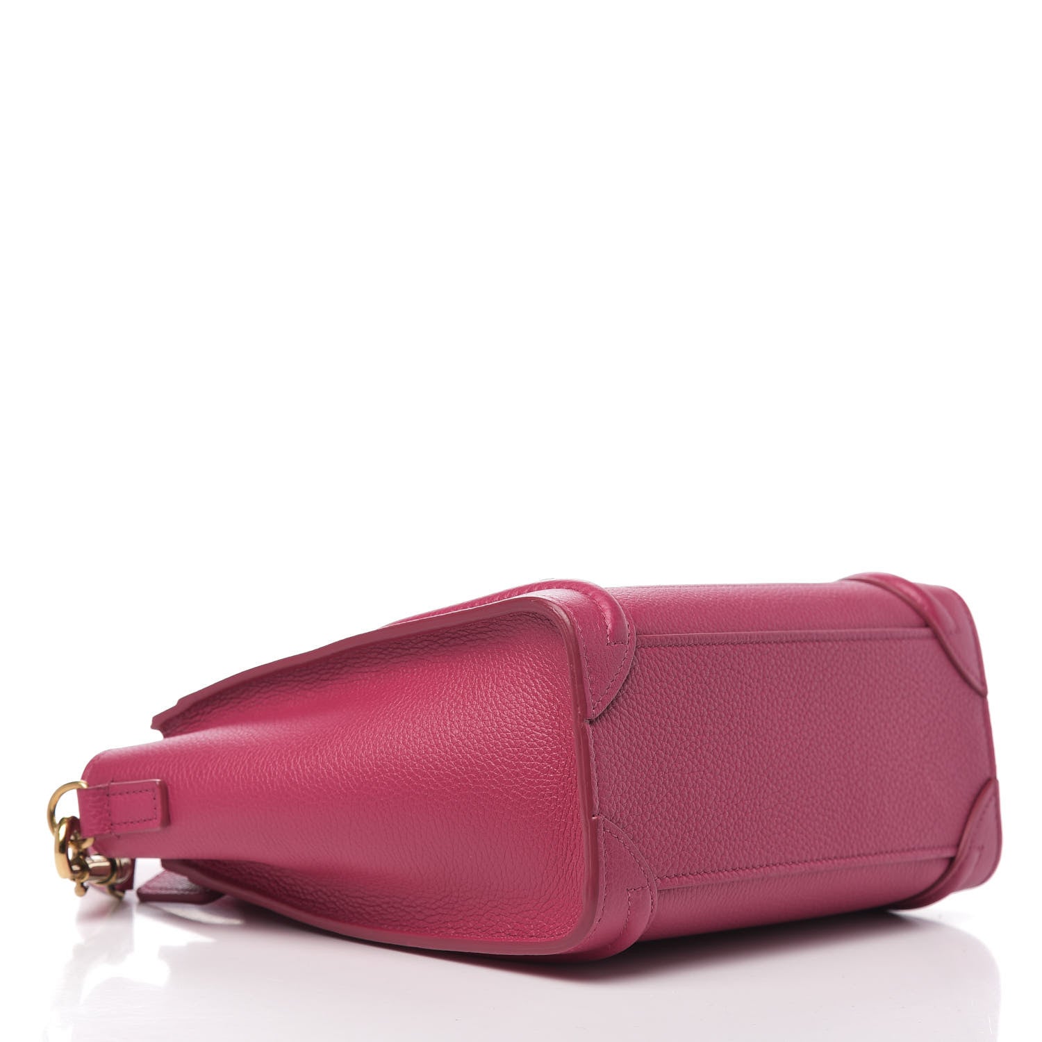 Celine Drummed Calfskin Nano Luggage Fuchsia 4 of 11
