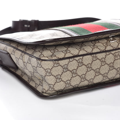 Gucci GG Plus Monogram Web Medium Flap Messenger Beige Dark Brown 5 of 9